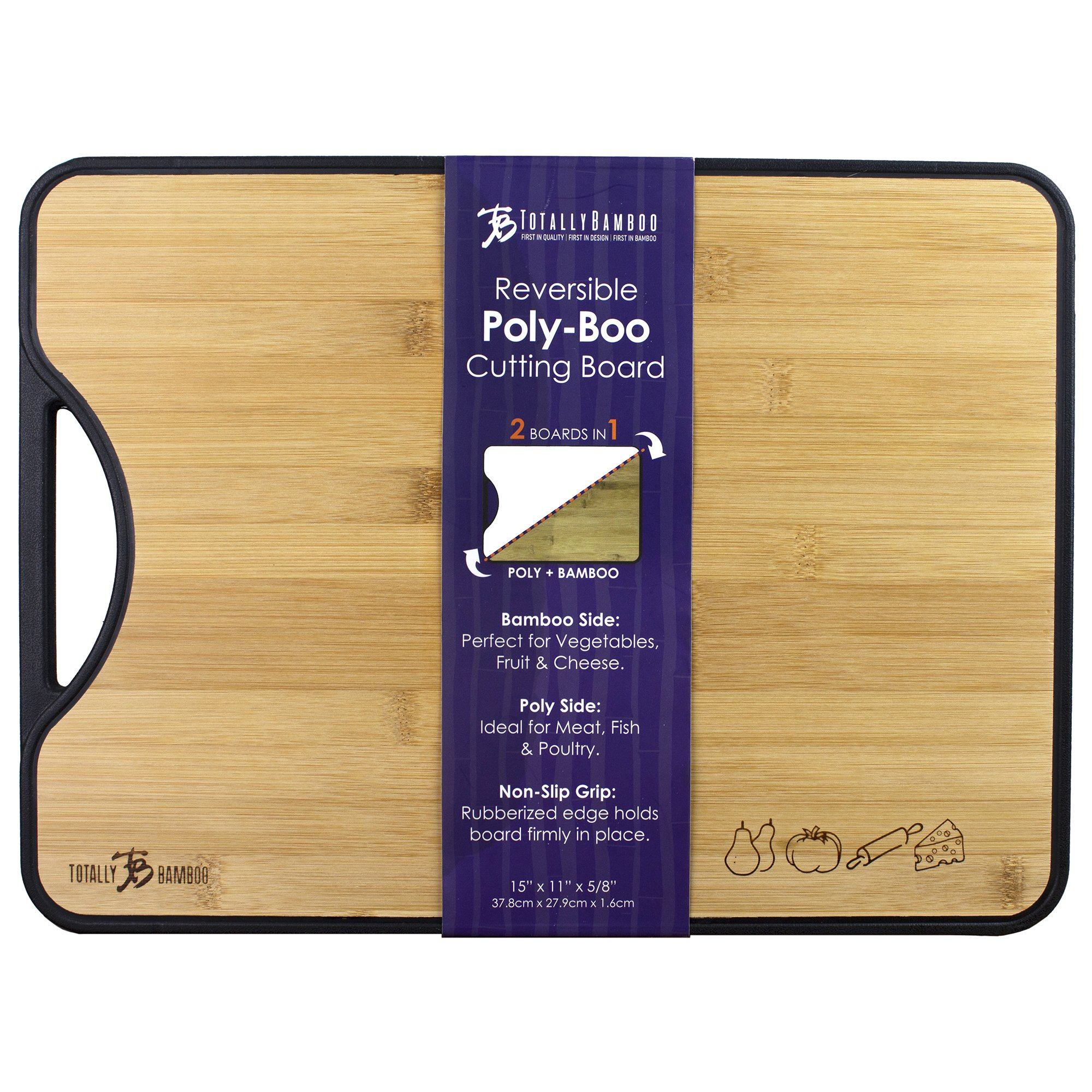 Non-Slip Bamboo Cutting Board, Blue Sold by at Home