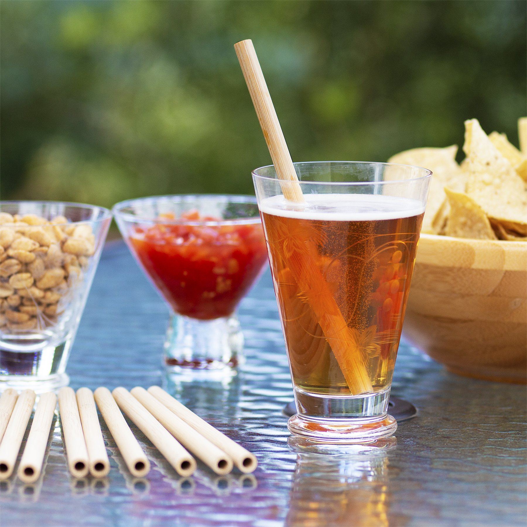 The Honolulu Straw 2-Pack Bamboo Straws with Silicone Tips