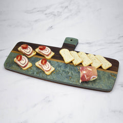 TOTALLY BAMBOO Rock & Branch® Series Slate and Acacia Serving Paddle, 17-7/8" x 9-7/8"