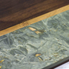 TOTALLY BAMBOO Rock & Branch® Series Slate and Acacia Serving Paddle, 17-7/8" x 9-7/8"
