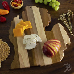 Totally Bamboo Rock & Branch® Shiplap Series Michigan State Shaped Wood Serving and Cutting Board
