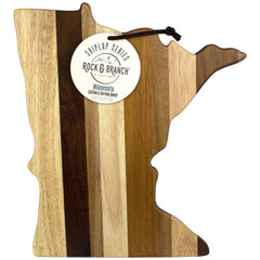Totally Bamboo Rock & Branch® Shiplap Series Minnesota State Shaped Wood Serving and Cutting Board