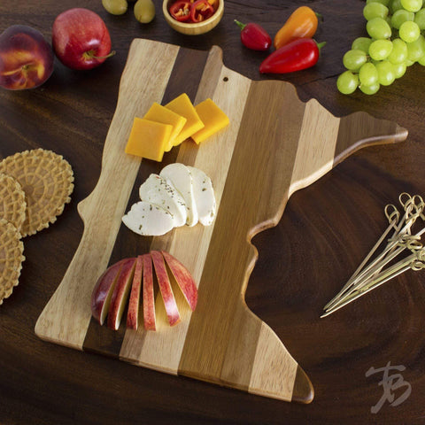 Totally Bamboo Rock & Branch® Shiplap Series Minnesota State Shaped Wood Serving and Cutting Board
