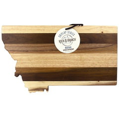 Totally Bamboo Rock & Branch® Shiplap Series Montana State Shaped Wood Serving and Cutting Board
