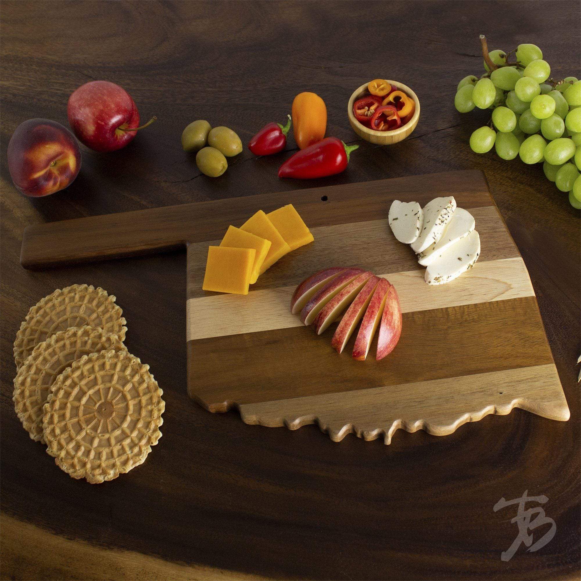 Totally Bamboo Rock & Branch® Shiplap Series Oklahoma State Shaped Wood Serving and Cutting Board