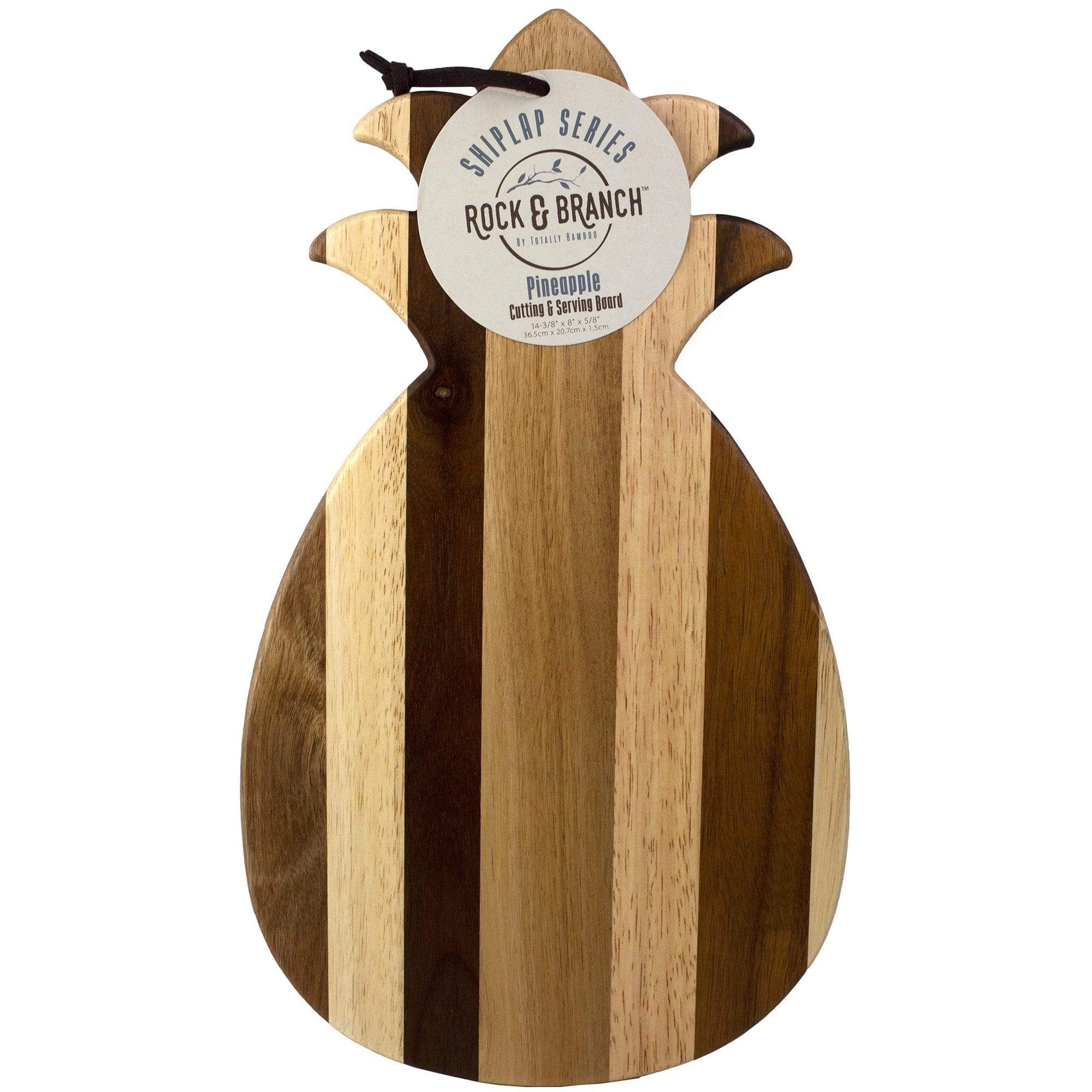 Totally Bamboo Rock & Branch® Shiplap Series Pineapple Shaped Wood Serving and Cutting Board