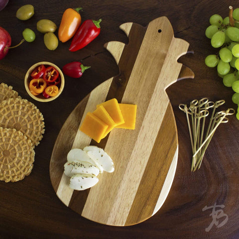 Totally Bamboo Rock & Branch® Shiplap Series Pineapple Shaped Wood Serving and Cutting Board