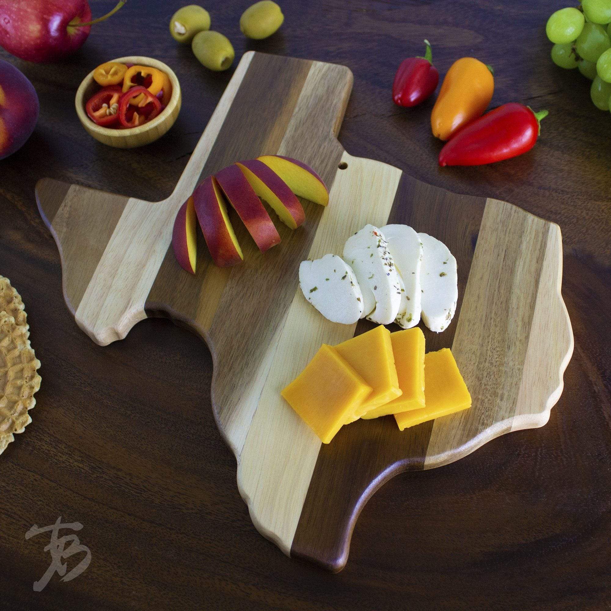 Totally Bamboo Rock & Branch® Shiplap Series Texas State Shaped Wood Serving and Cutting Board
