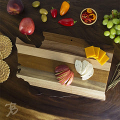 Totally Bamboo Rock & Branch® Shiplap Series Washington State Shaped Wood Serving and Cutting Board