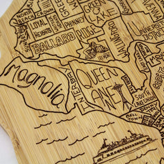 Totally Bamboo Seattle City Life Bamboo Serving and Cutting Board