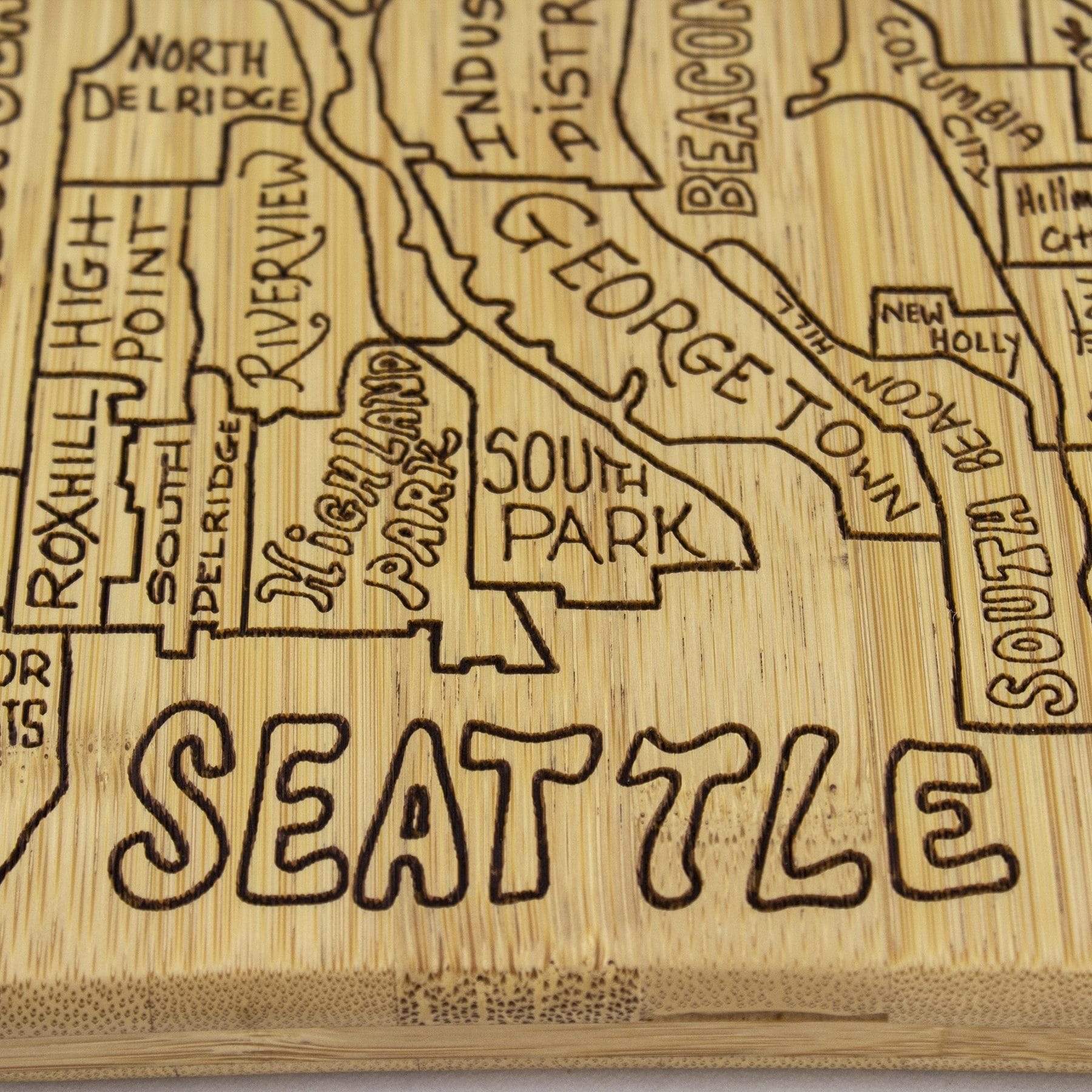 Totally Bamboo Seattle City Life Bamboo Serving and Cutting Board