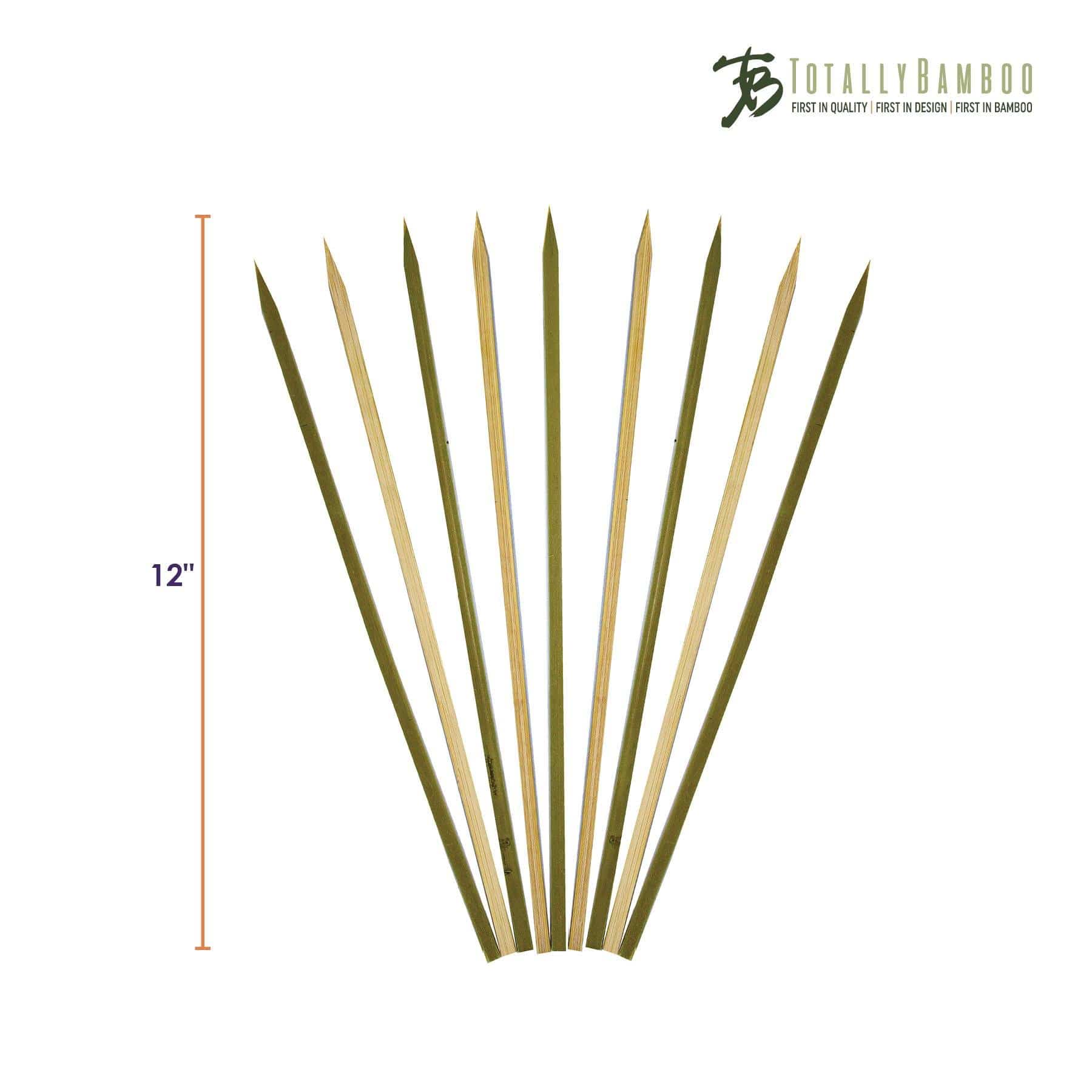 Totally Bamboo Stay-Flat 12" Bamboo Skewers, 50 Pack