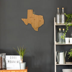 Totally Bamboo Texas State Shaped Bamboo Serving and Cutting Board
