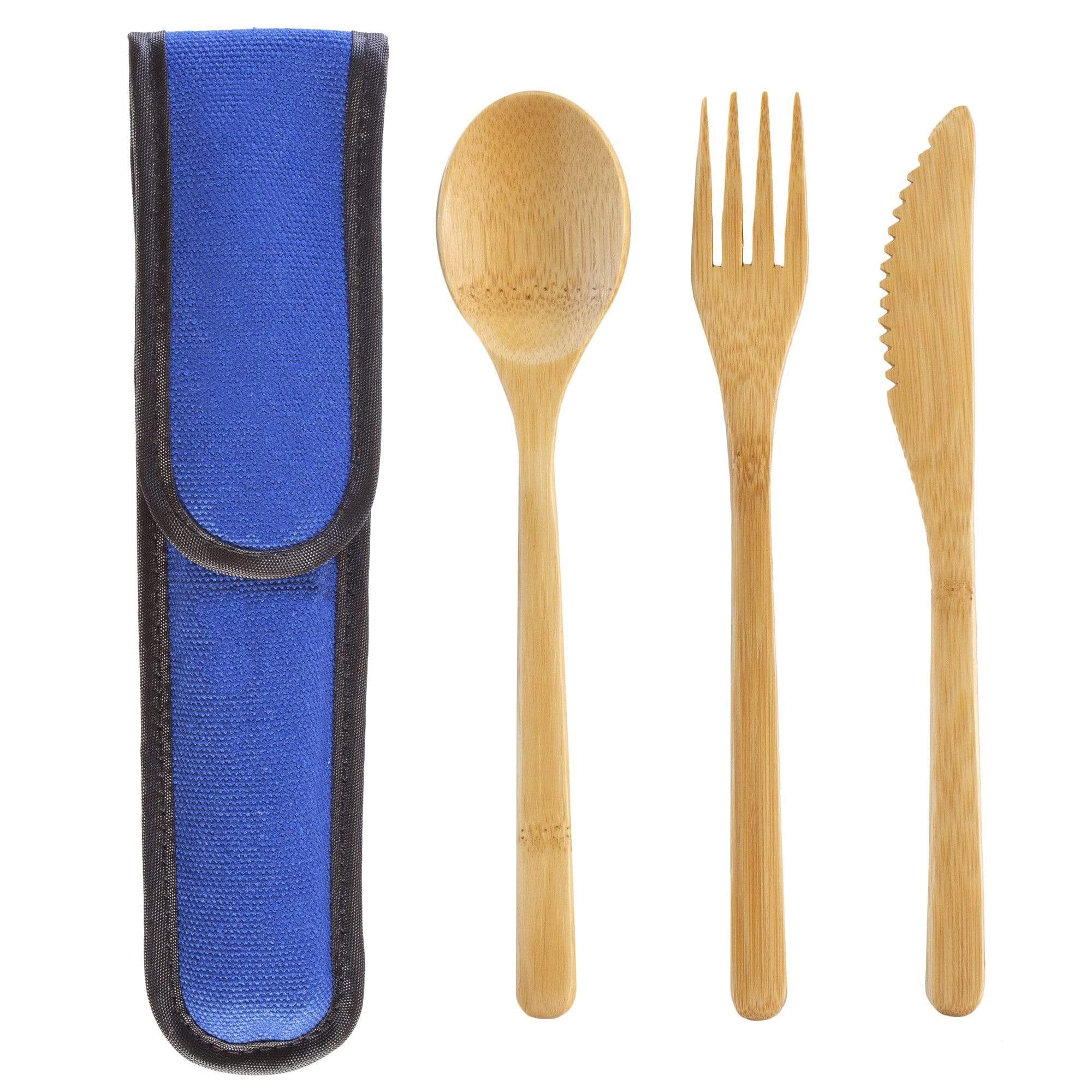 Reusable Bamboo Flatware Set with Storage Case