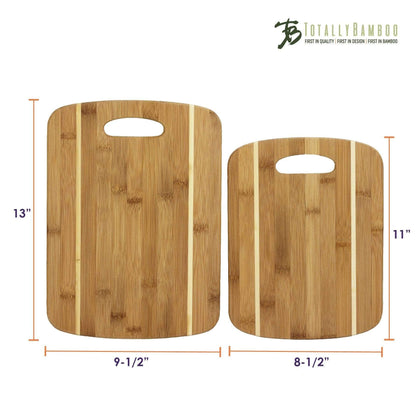 Totally Bamboo 13-Inch Two-Tone Cutting Board - ImpressMeGifts
