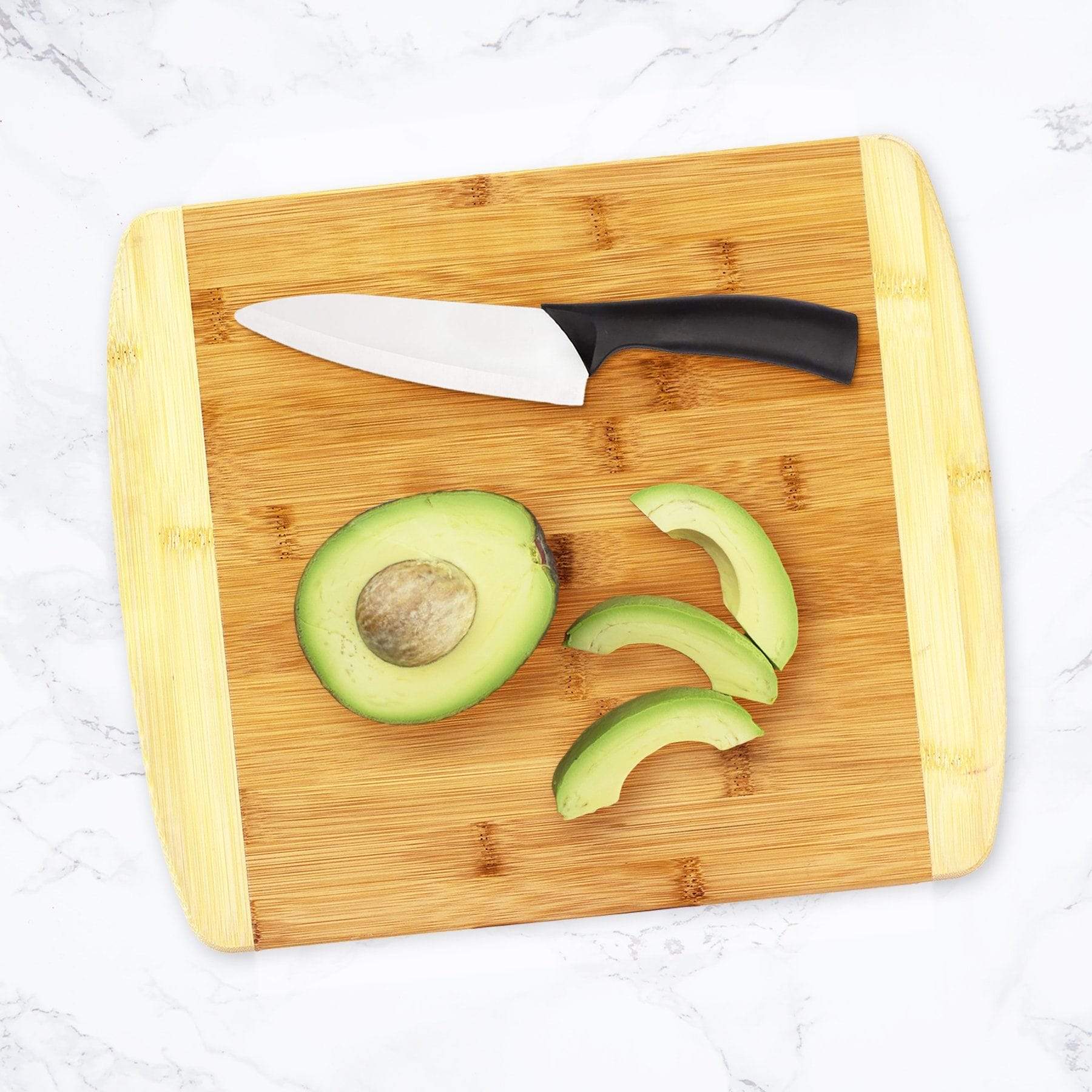Five Two by Food52 Bamboo Cutting Board, Double-Sided with Phone