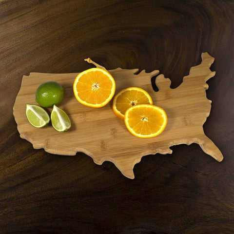 Totally Bamboo USA Shaped Bamboo Serving and Cutting Board