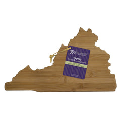Totally Bamboo Virginia State Shaped Bamboo Serving and Cutting Board