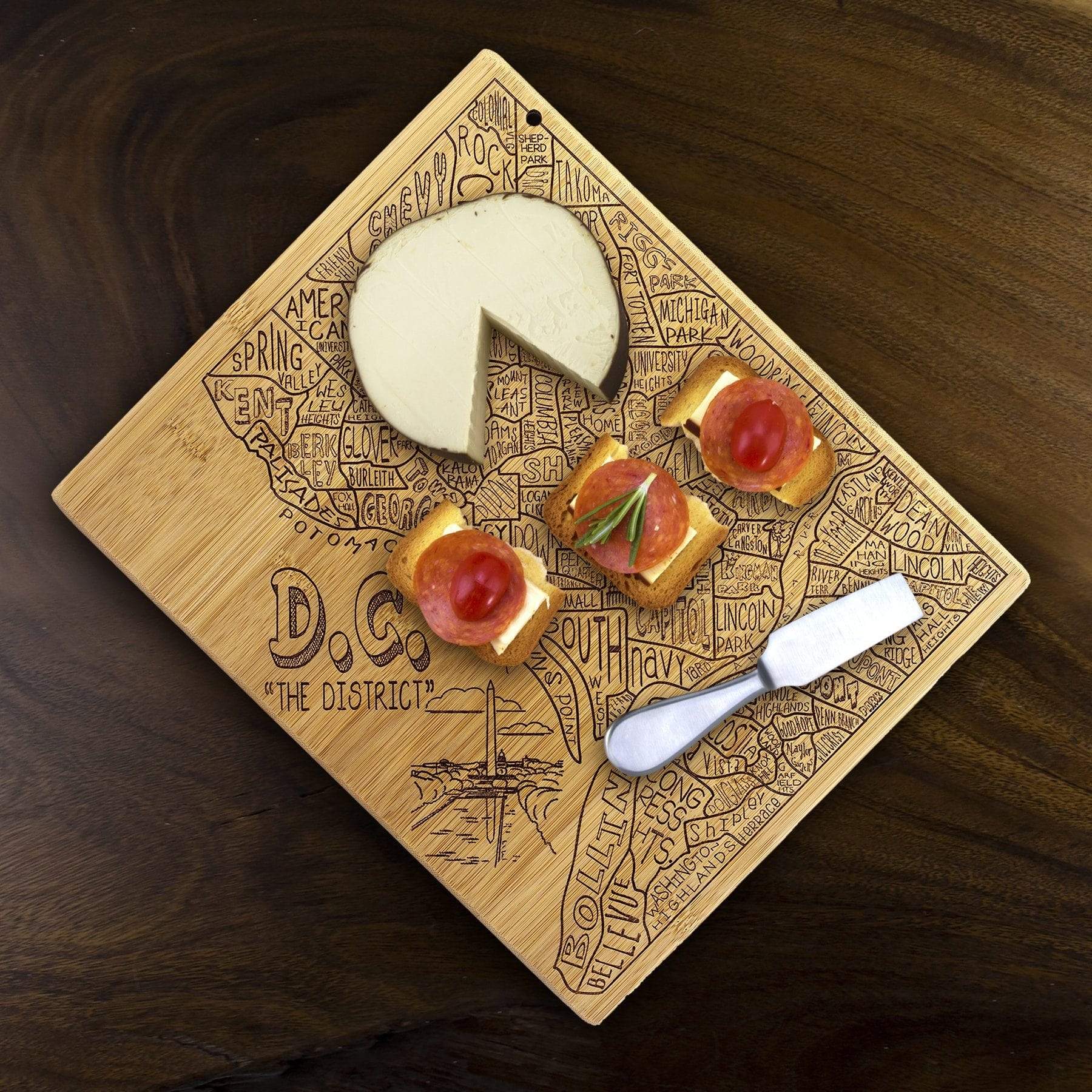 Totally Bamboo Washington DC City Life Bamboo Serving and Cutting Board